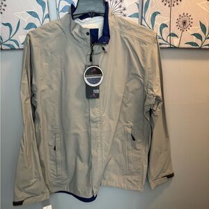 Men's Gray Lightweight Rain Coat Jacket Brand new Size Large NWT